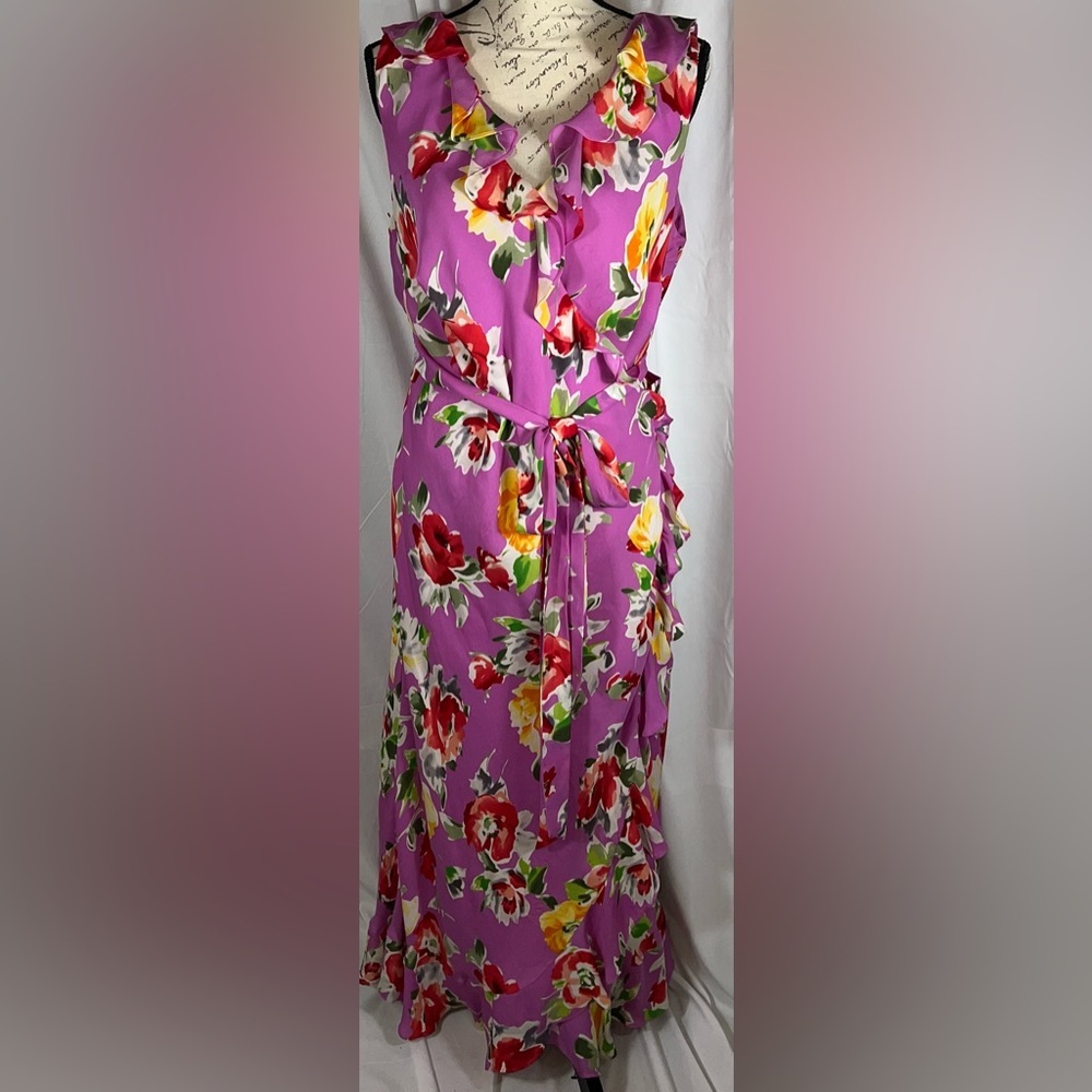 Lauren Ralph Lauren Purple Floral Maxi Dress - Picture 5 of 8
